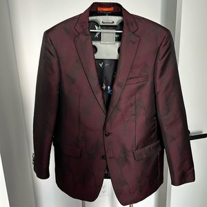 Never worn Tallia maroon and black sport coat.